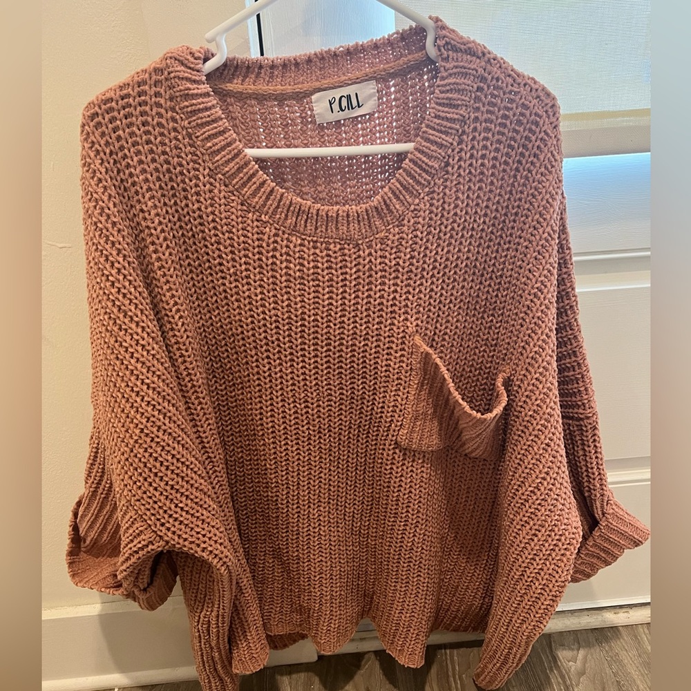 Chunky orange sweater
